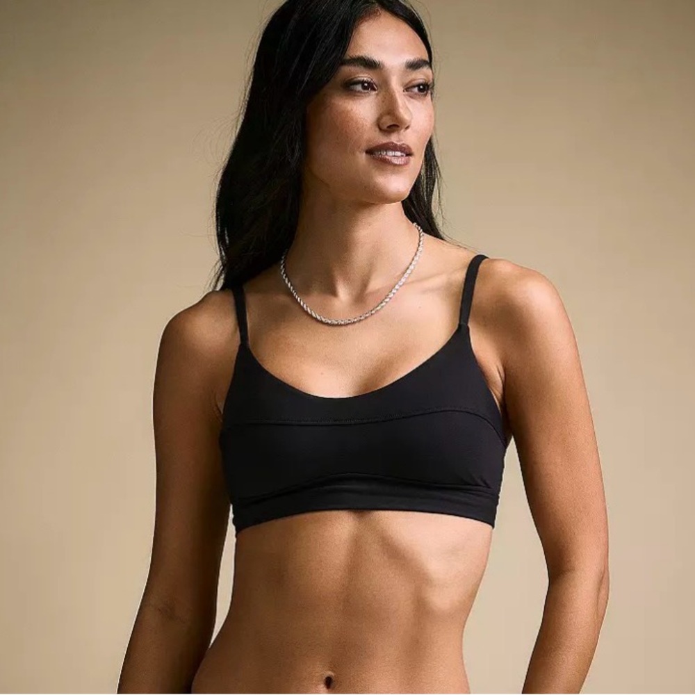 CALIA Women's Swim Seamed Bikini Top Ebony